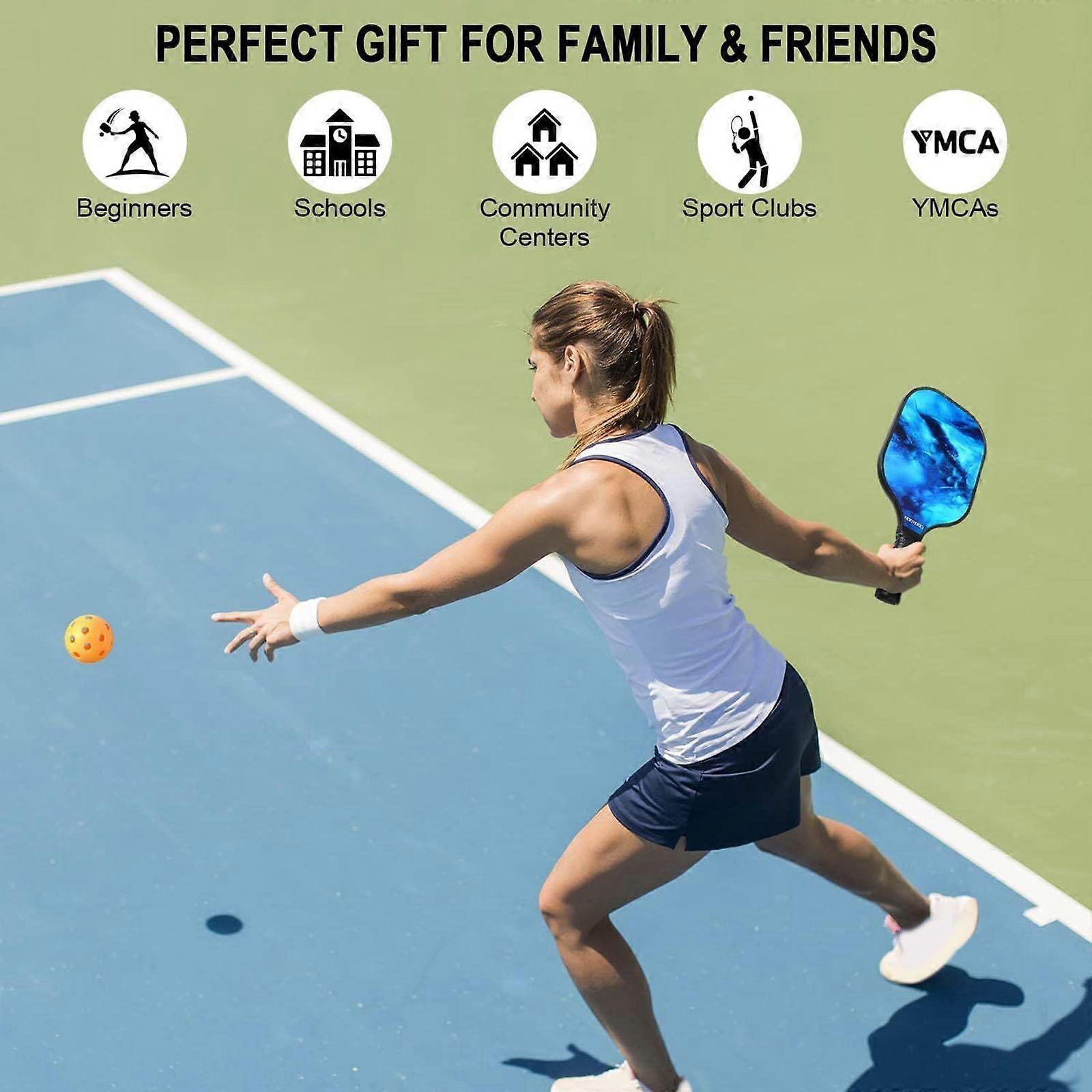 Pickleball Rackets Set with Ergonomic Fiberglass Grip, Gym Gift for Adults - Image 5