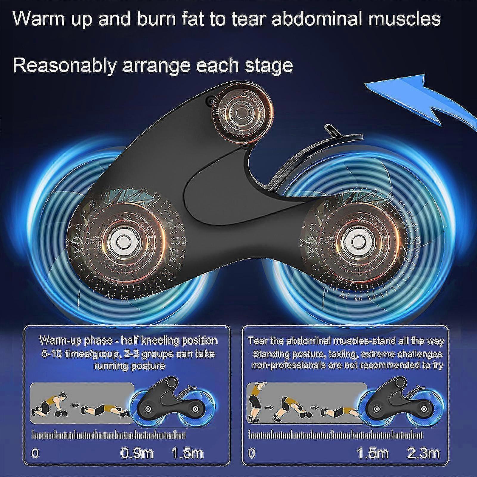 Ab Roller Wheel with Anti-Slip Grip & Auto Rebound, Home Gym Equipment - Image 3