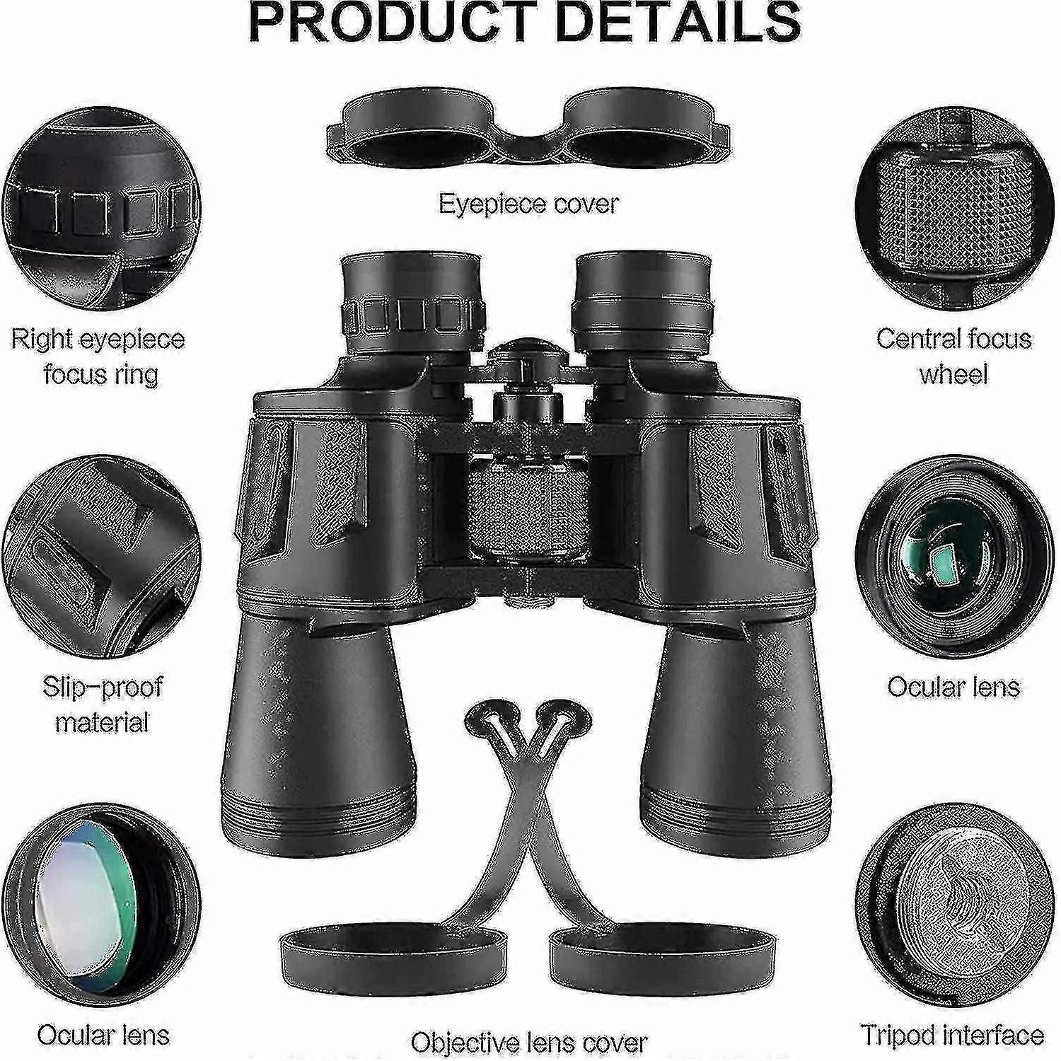 20x50 Binoculars High Power Long Range Compact Binocular for Adults - Image 3