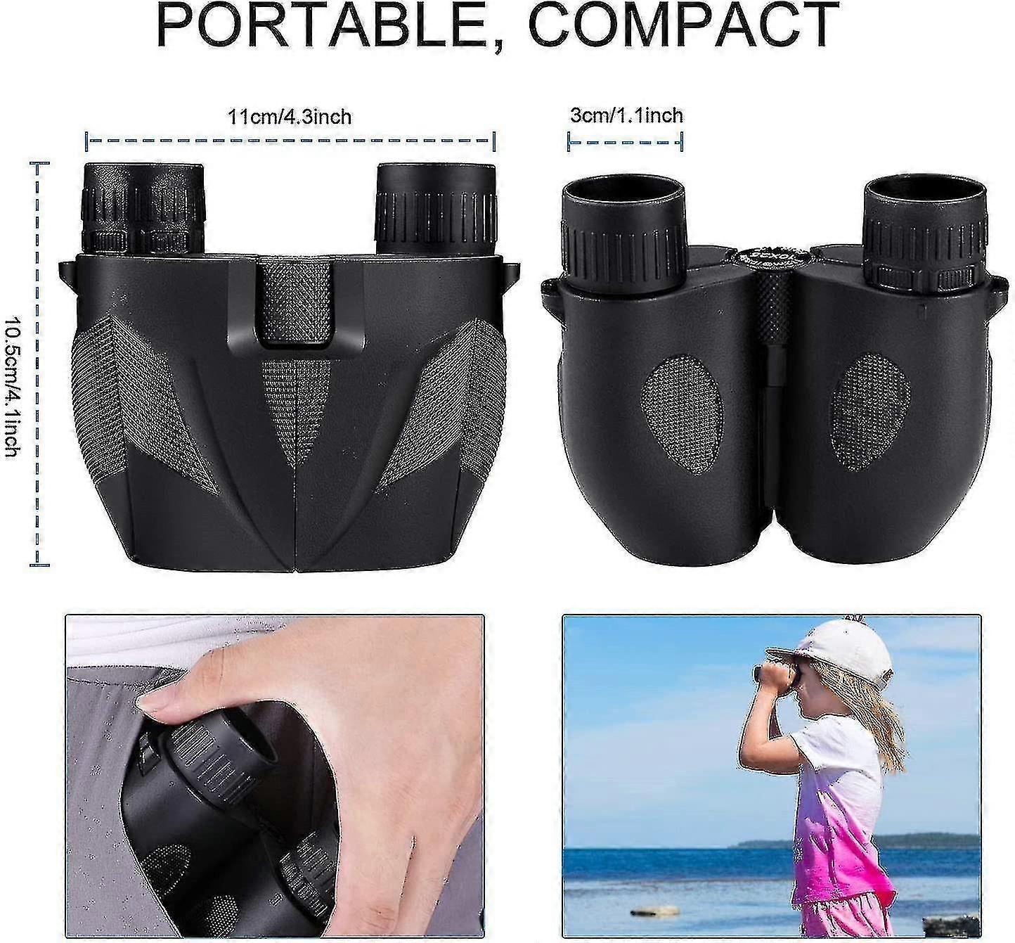 10x25 Binoculars with Strap Compact Lightweight Binoculars for Travel - Image 3
