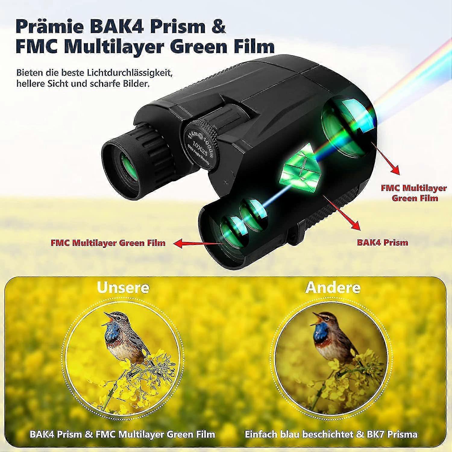10x25 HD Binoculars with Vis Technology Compact Lightweight Outdoor Viewing - Image 3