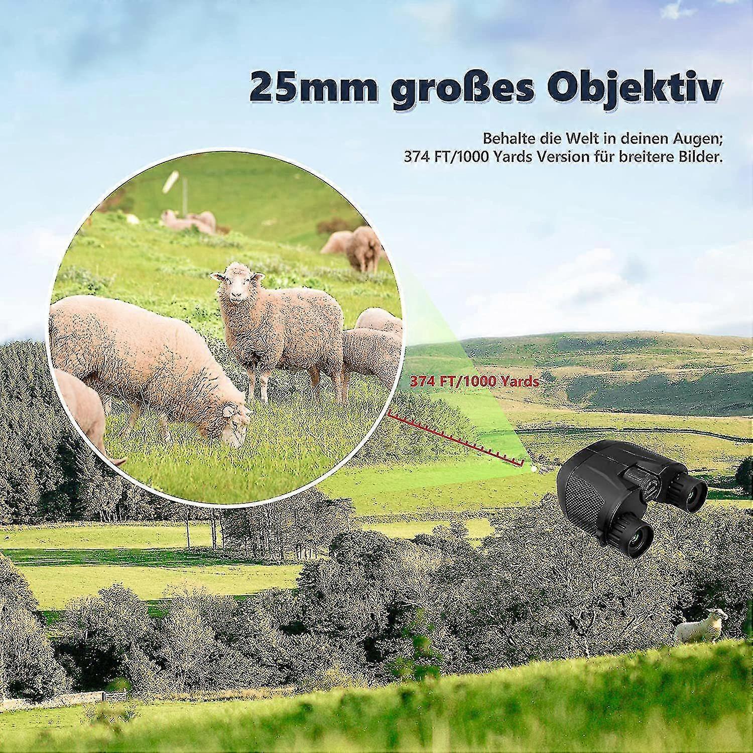 10x25 HD Binoculars with Vis Technology Compact Lightweight Outdoor Viewing - Image 4