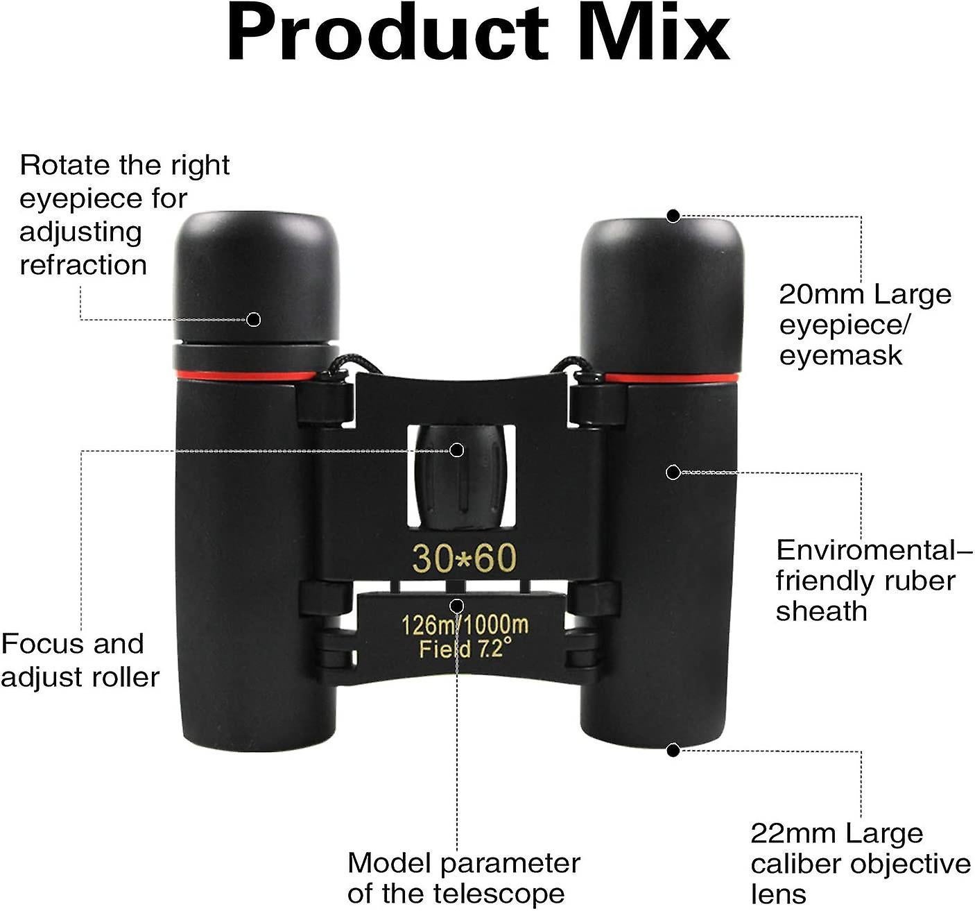 Compact Foldable Telescope for Babies Lightweight Binoculars for Travel - Image 3