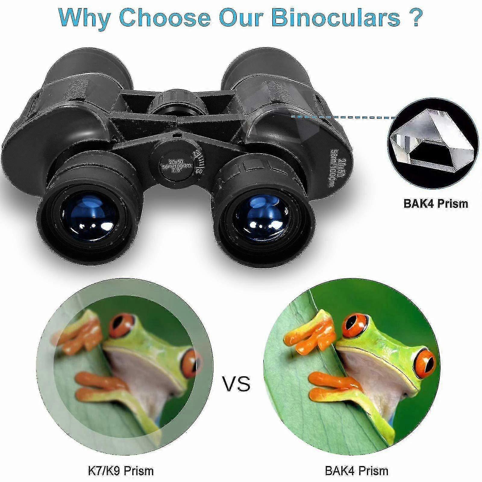 20x50 HD Binoculars Compact BaK4 Prism High Power Outdoor Optics - Image 2