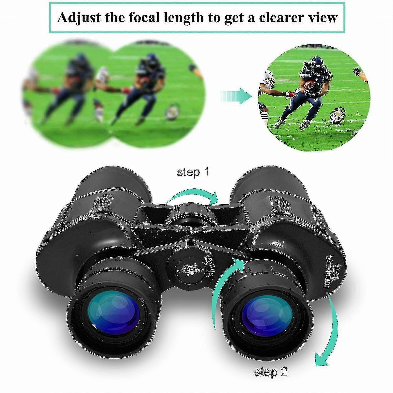 20x50 HD Binoculars Compact BaK4 Prism High Power Outdoor Optics - Image 5