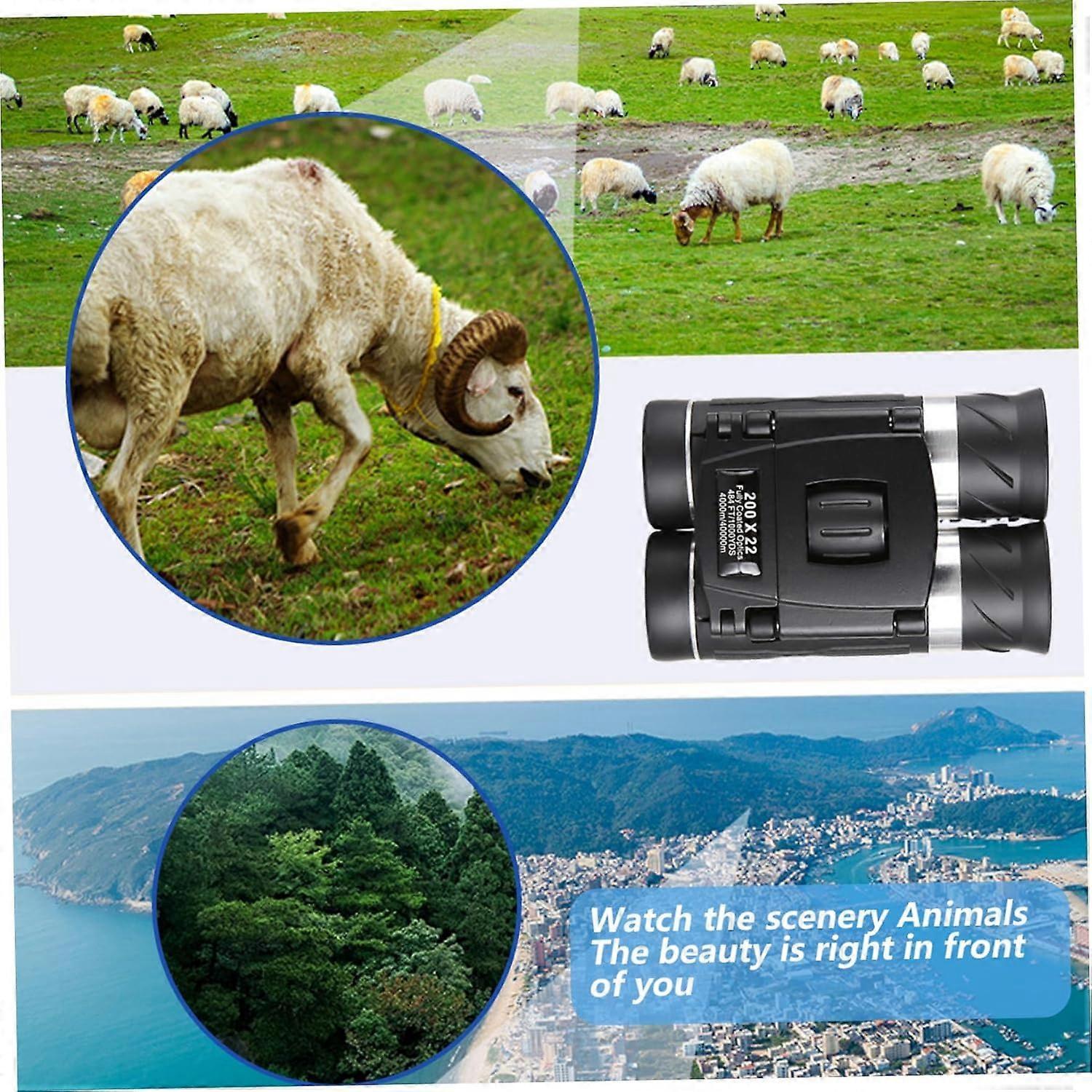 200x22 HD Binoculars for Adults High Power Compact Travel Bird Watching Binoculars - Image 4