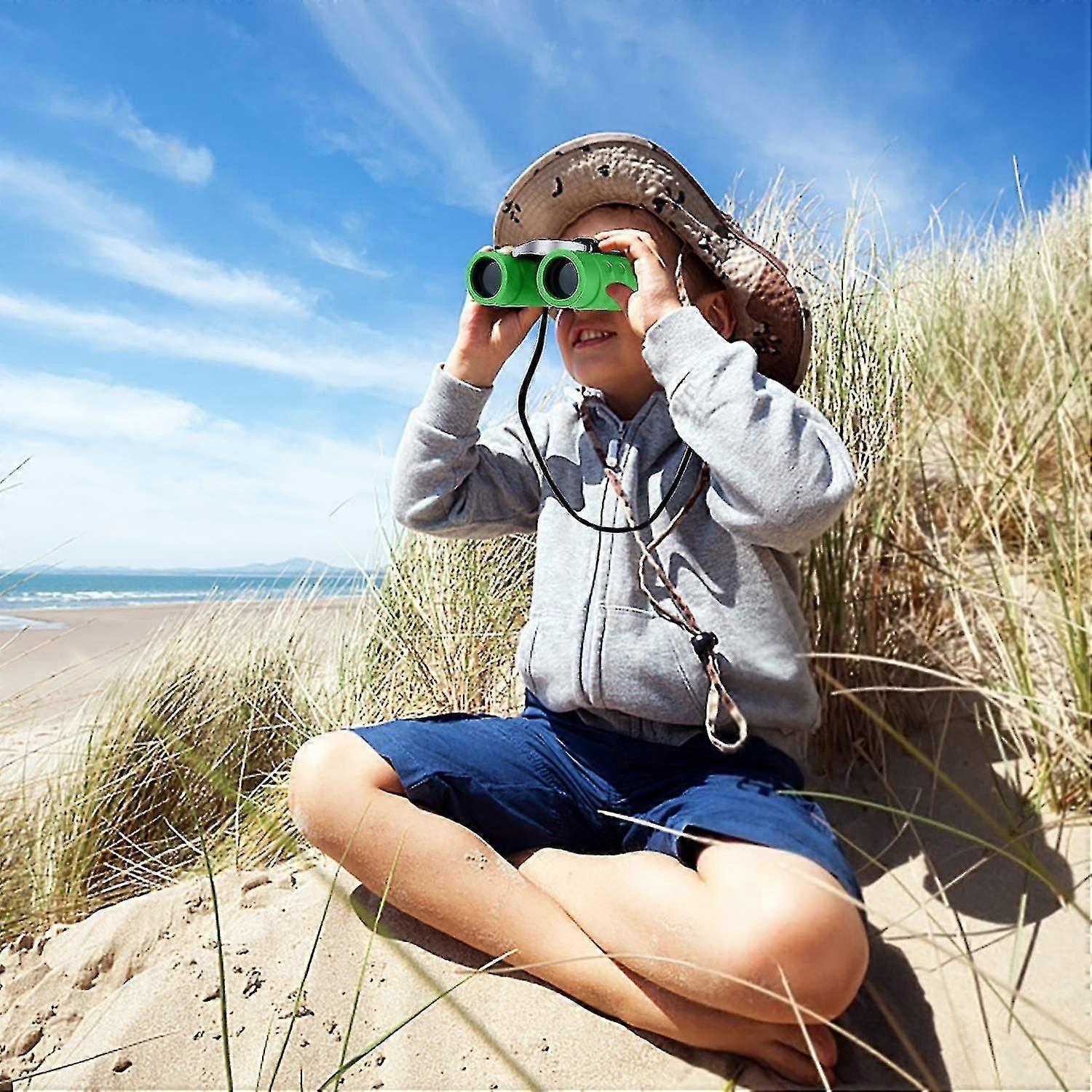 8x24 Waterproof Binoculars for Babies High Magnification Compact Green - Image 2