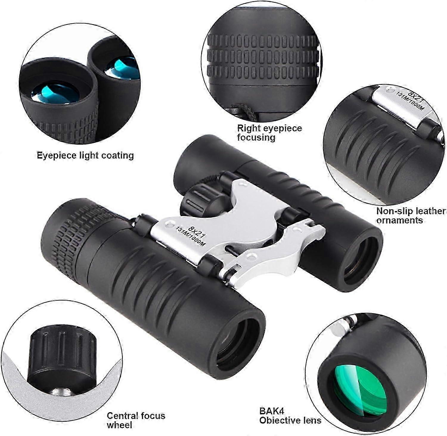 8x21 HD Binoculars for Adults and Babies Waterproof Easy Focus Compact Binoculars - Image 4