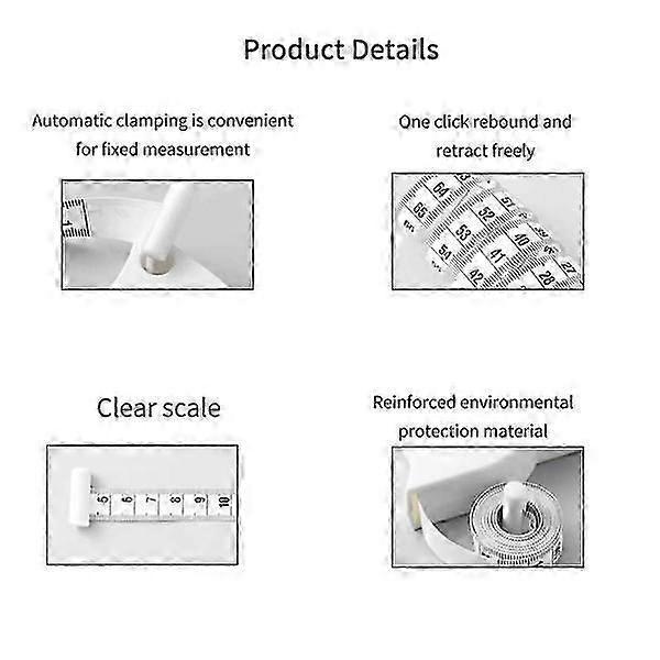 150cm/60inch Soft Body Measuring Tape Flexible Tailor Tape - Image 3