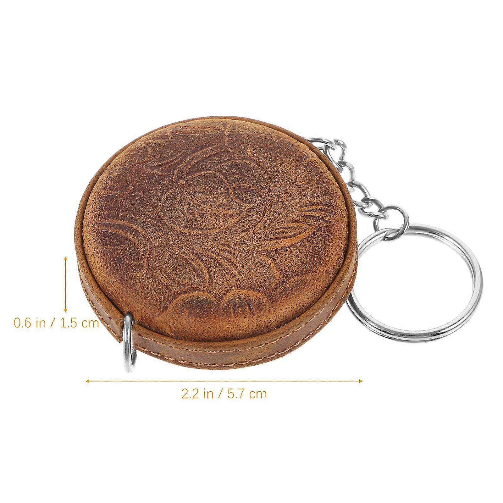 Mini Retractable Tape Measure Vintage Measuring Tape with Keychain Portable - Image 2