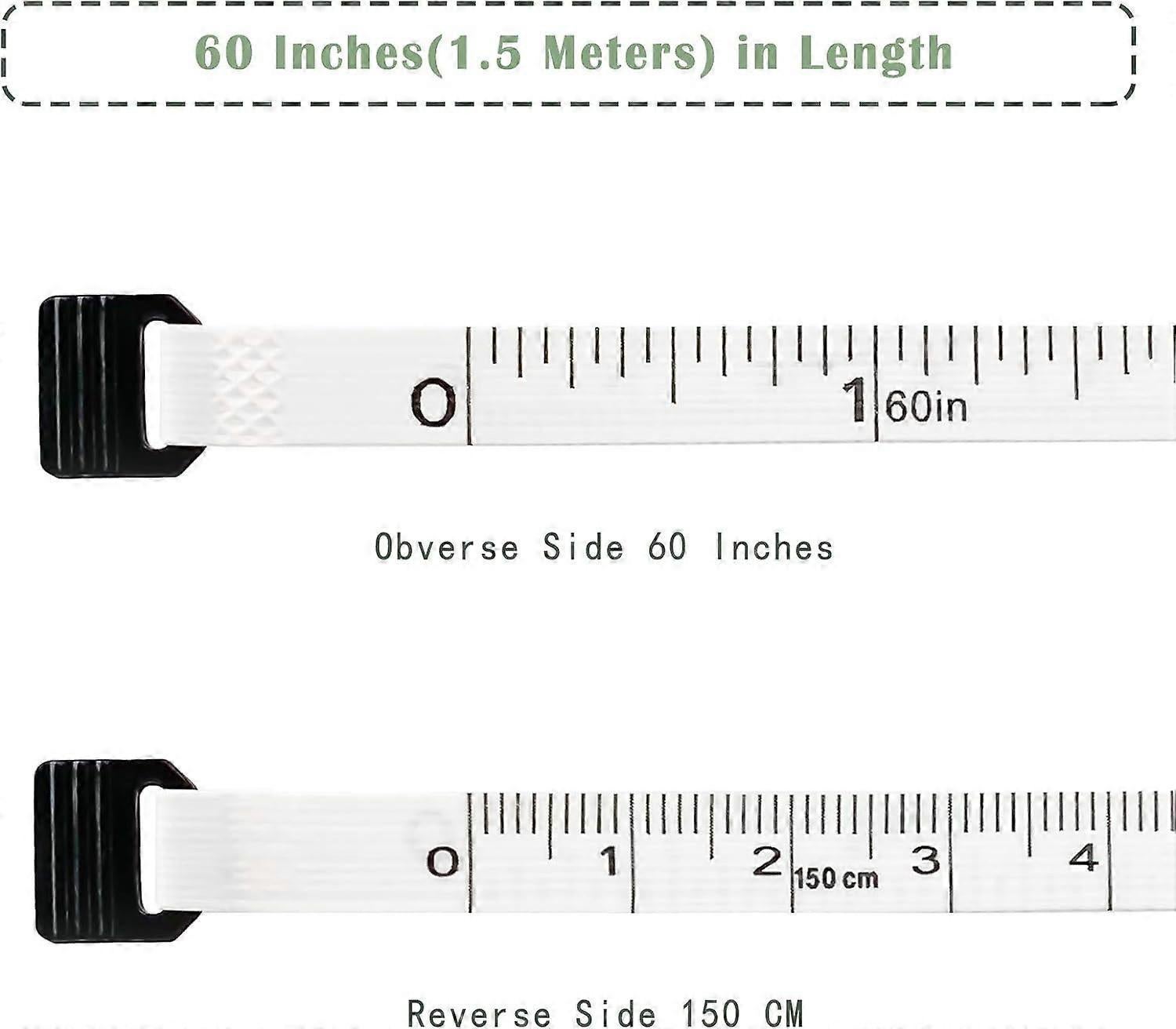 2pcs Fabric Tape Measure Retractable Body Measuring Tape Soft Sewing Tool - Image 2