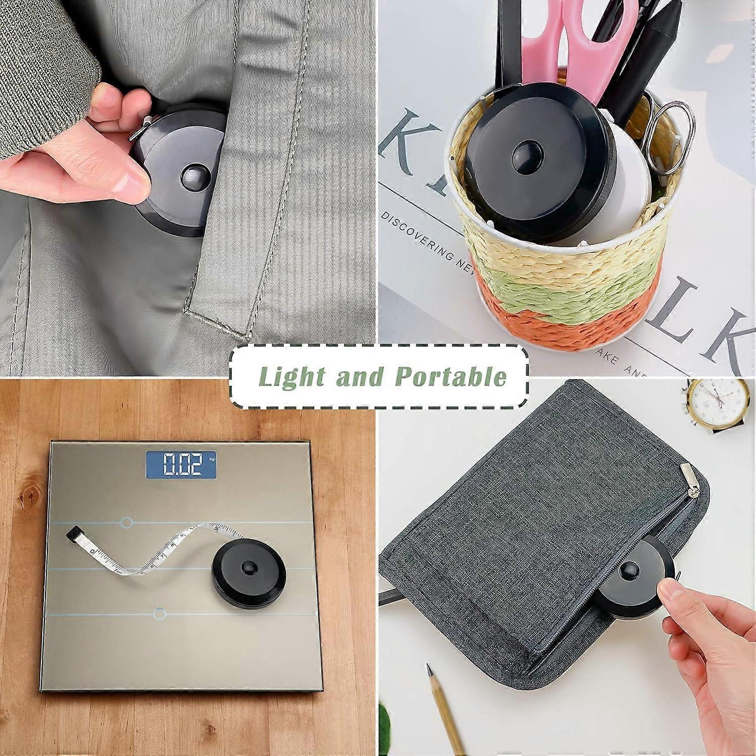 2pcs Fabric Tape Measure Retractable Body Measuring Tape Soft Sewing Tool - Image 4