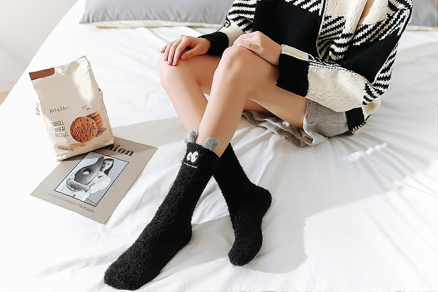 5 Pairs Fluffy Bed Socks for Women Winter Warm Cuddly Christmas Socks - Image 5