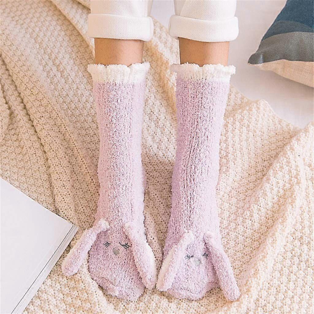 Women's Coral Velvet Fluffy Bed Socks Thick Plush Winter Home Sleeping Socks - Image 2