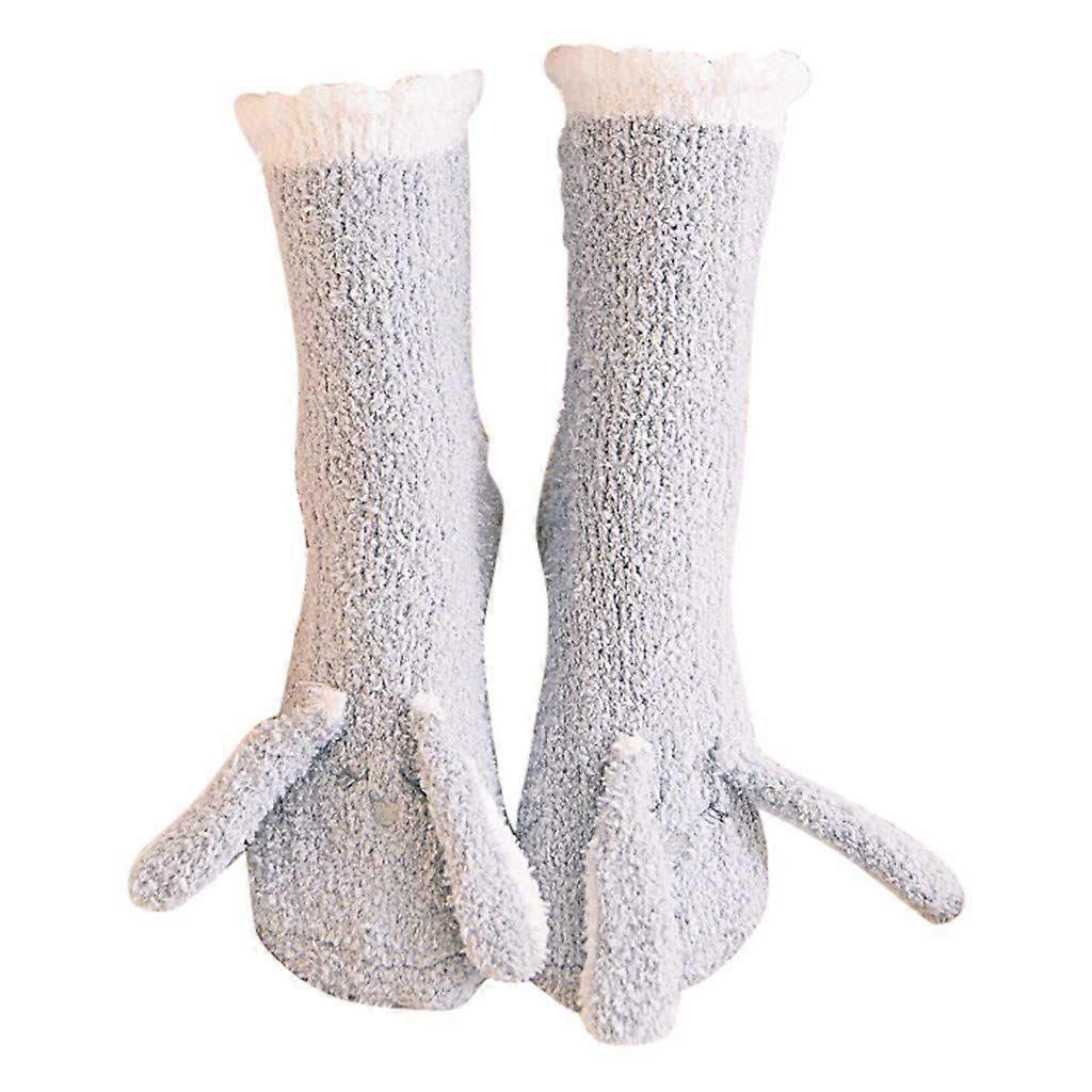 Thick Plush Coral Velvet Fluffy Sleeping Socks for Winter Home Wear - Women - Image 1