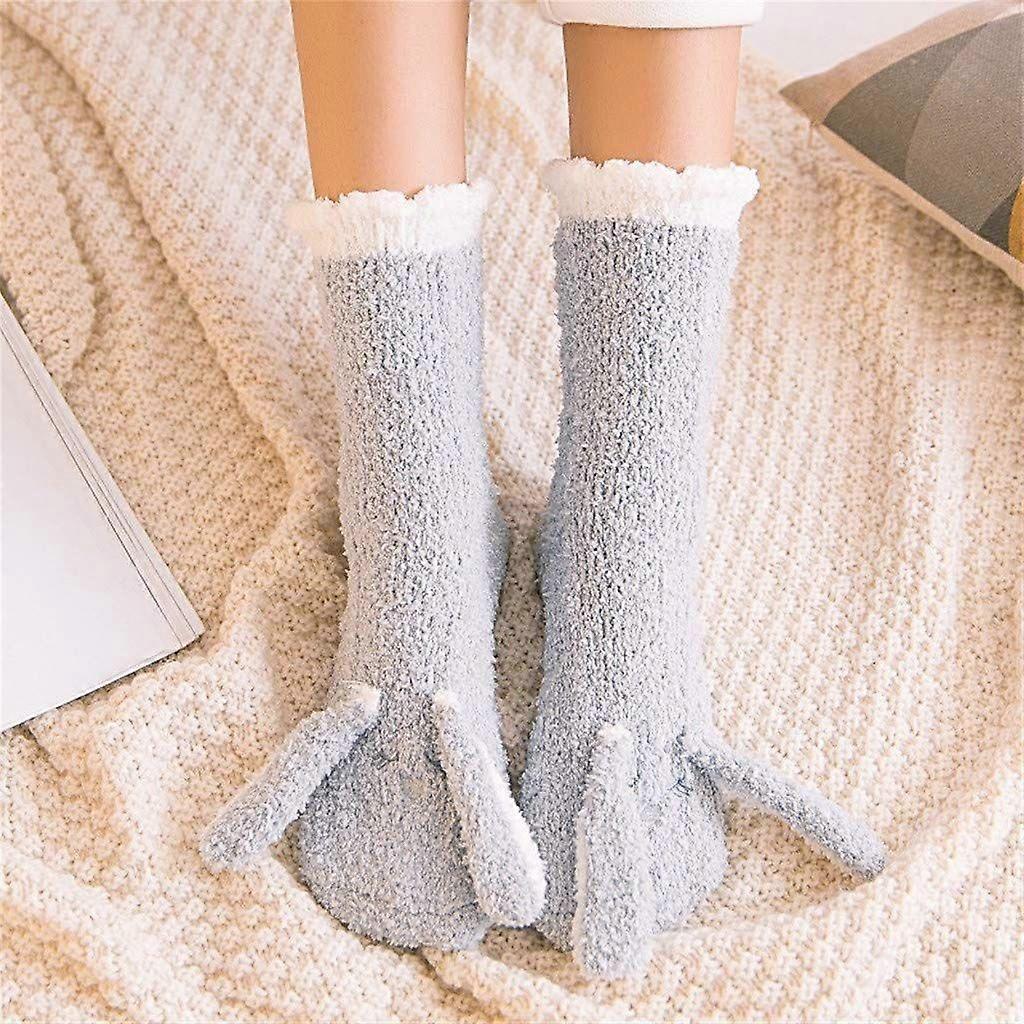 Thick Plush Coral Velvet Fluffy Sleeping Socks for Winter Home Wear - Women - Image 2