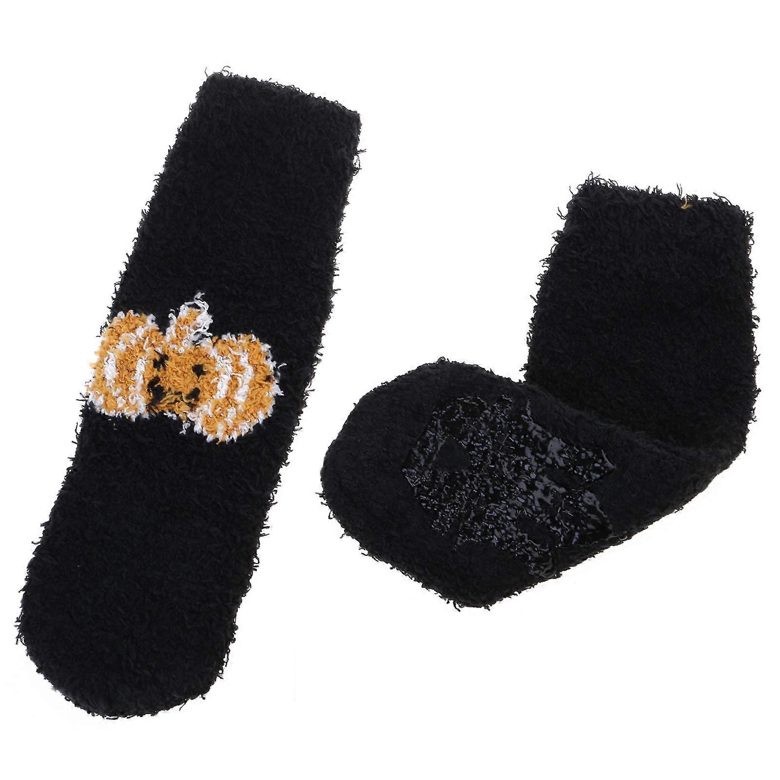 Women's Fuzzy Plush Socks Thick Winter Bed Slipper Socks Cozy Warm - White - Image 5