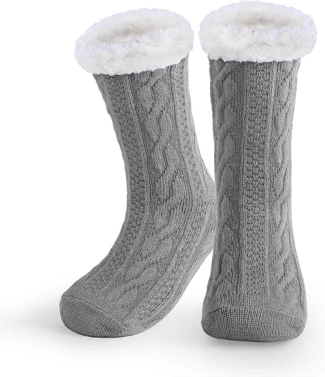 Men's Wool Slipper Socks Stopper Thermal Winter Warm Thick Socks - Image 1