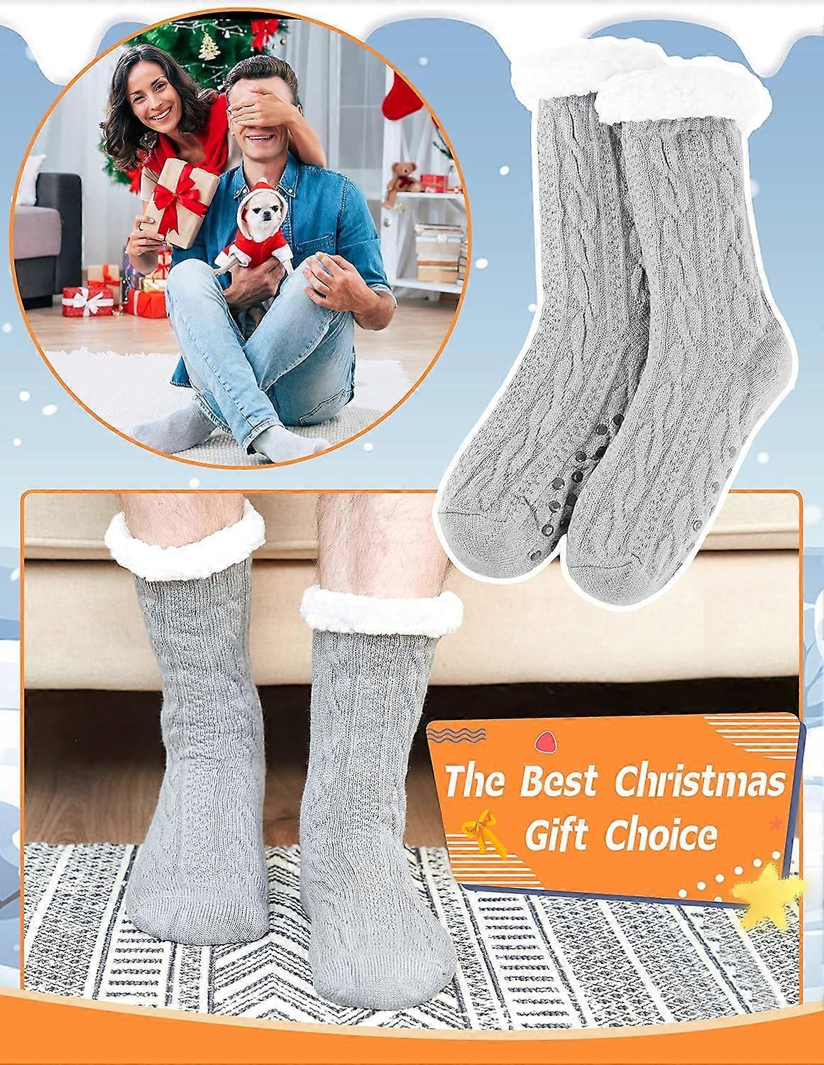 Men's Wool Slipper Socks Stopper Thermal Winter Warm Thick Socks - Image 5