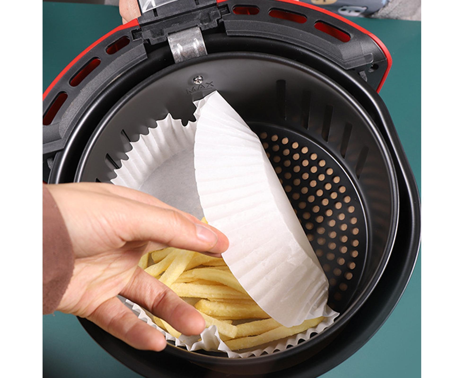 Fryer Liner Oil-proof Baking Pan Liner-White 20cm - Image 3