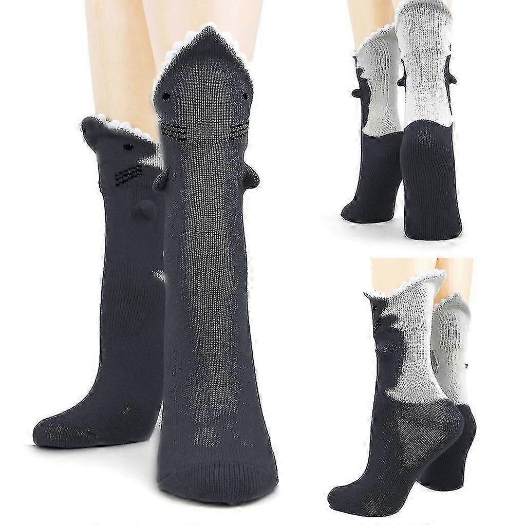 Funny Shark Socks Cotton Novelty Floor Socks for Indoor or Gift Use - Image 2