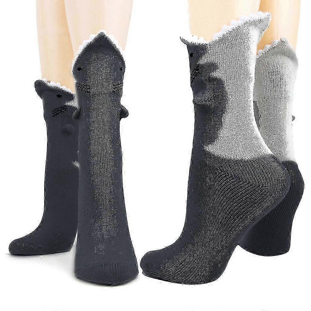 Funny Shark Socks Cotton Novelty Floor Socks for Indoor or Gift Use - Image 3