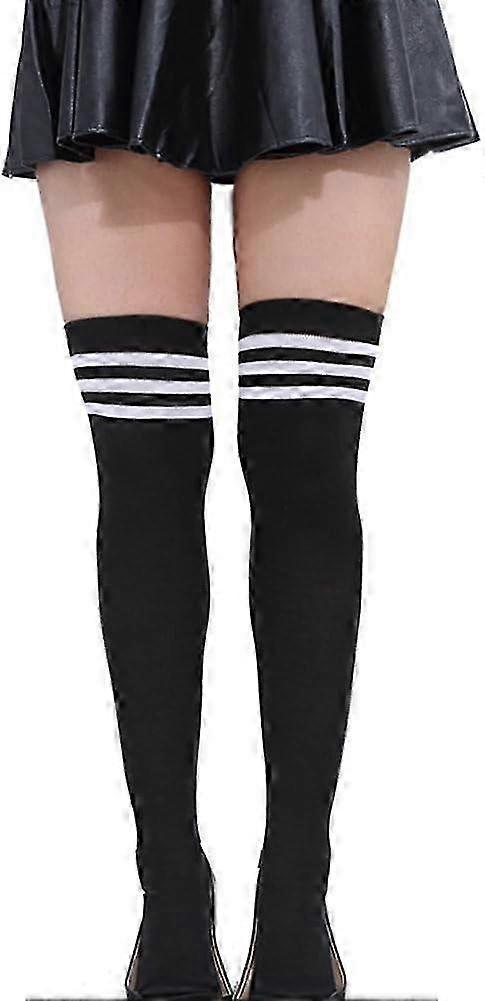Women's Stripe Over-Knee Baseball Socks Knee-High Fashion Warm Socks - Image 1