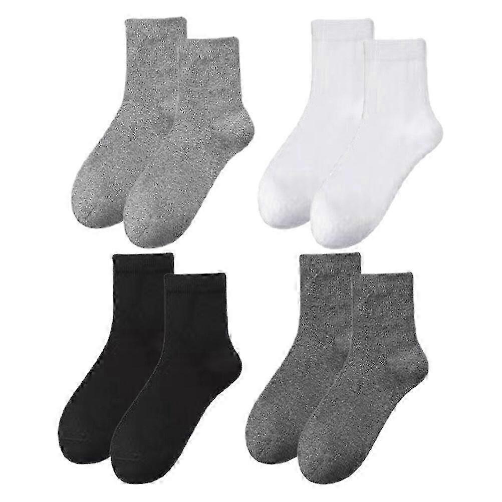 4 Pairs Mens Ankle Dress Socks Casual Sport Socks for Adult Daily Wear - Image 2