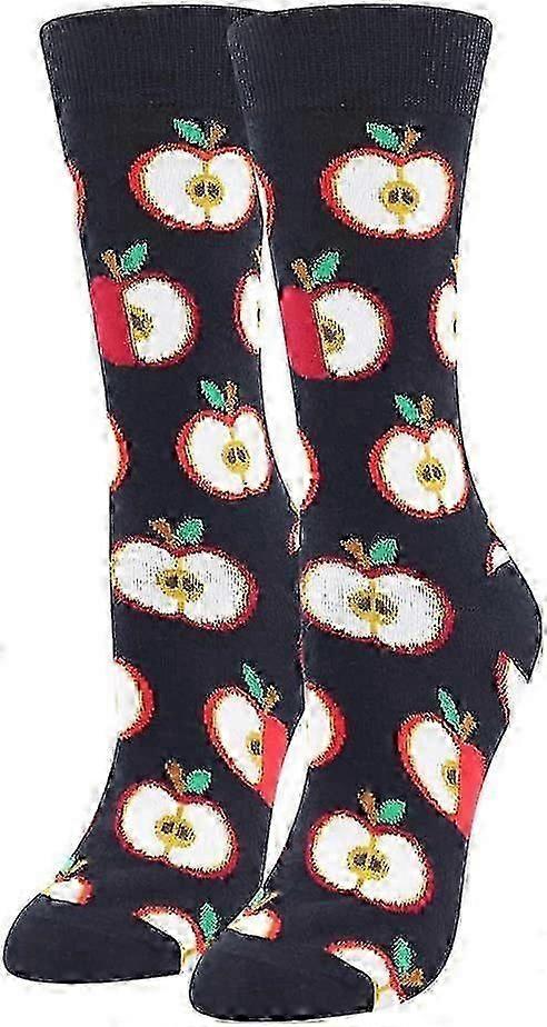Women's Cotton Novelty Print Socks Animal Food Pattern Cute Pack Socks - Image 3