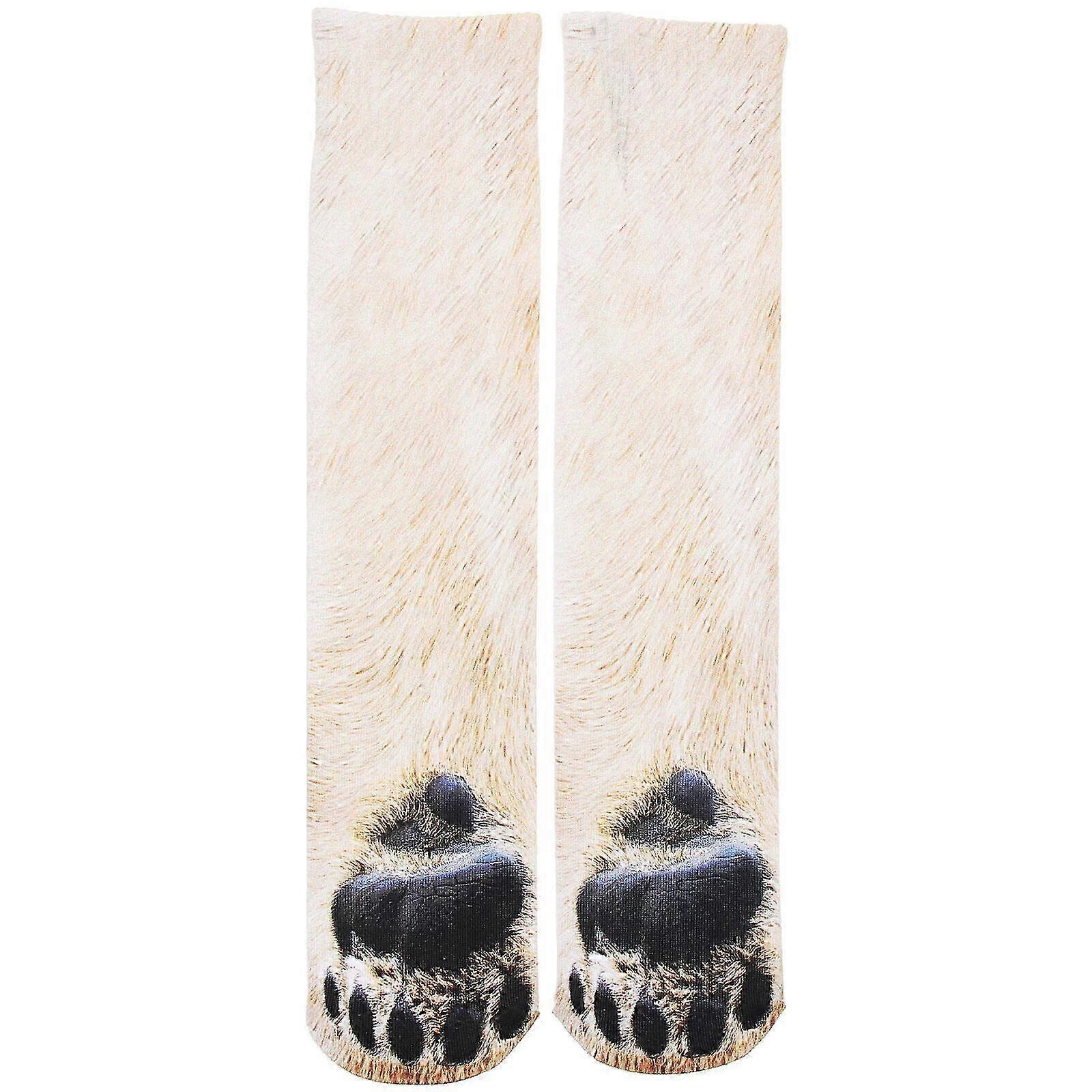 1 Pair Animal Paw Novelty Socks Cute Warm Casual Socks for Men and Women - Image 1