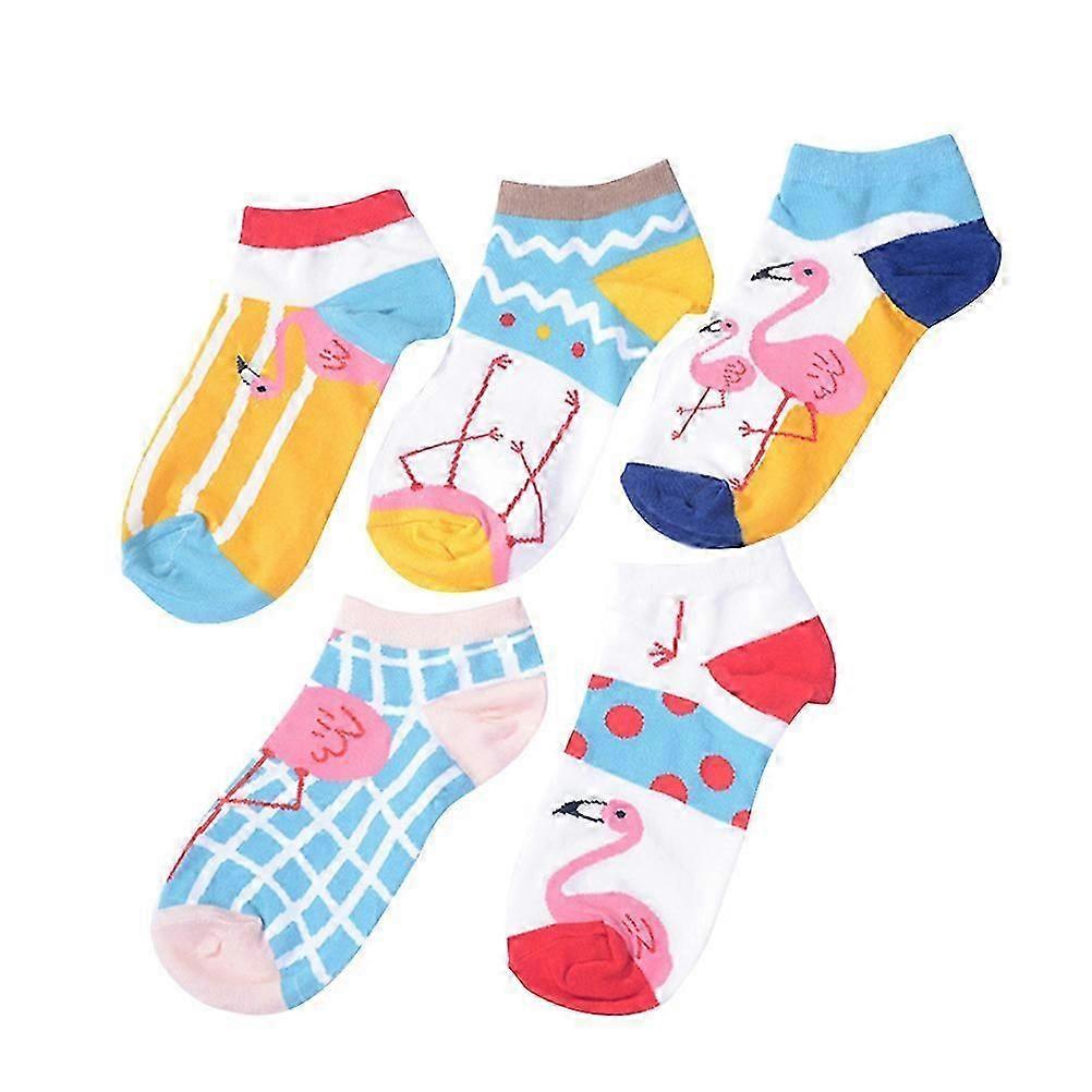 5 Pairs Women's Cotton Breathable Casual Short Socks for All Seasons - Image 1