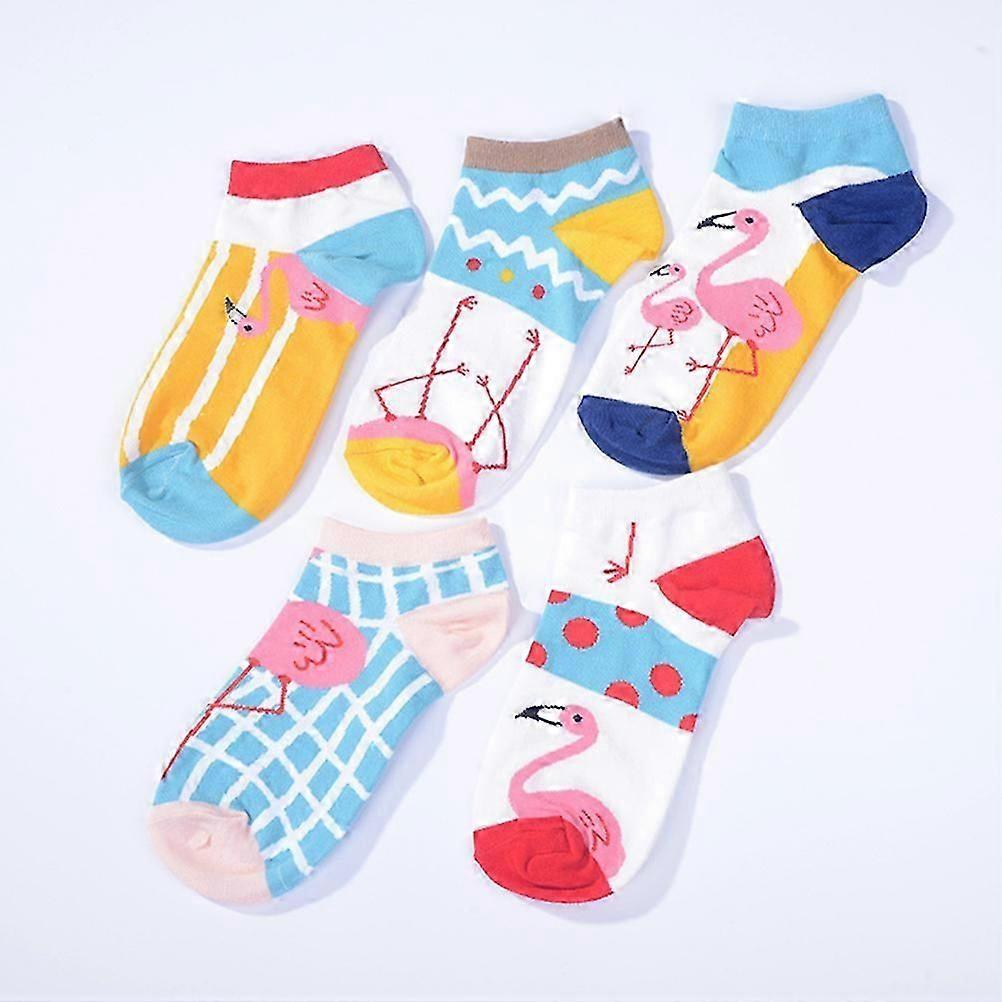 5 Pairs Women's Cotton Breathable Casual Short Socks for All Seasons - Image 2