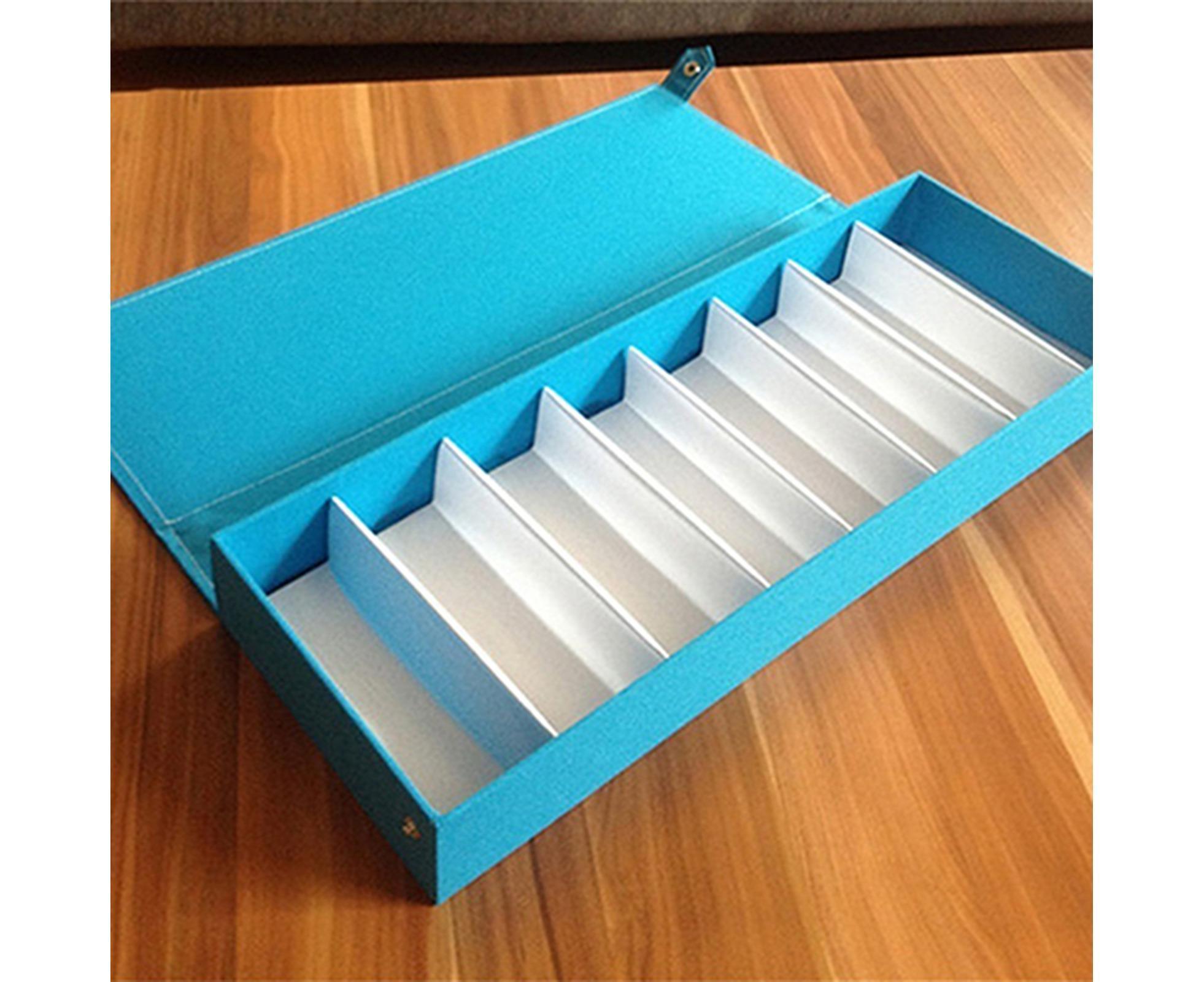 8 Grid Sunglass Glasses Storage Case Eyeglasses Display Glasswear Box Tidy Tool-Blue - Blue - Image 2