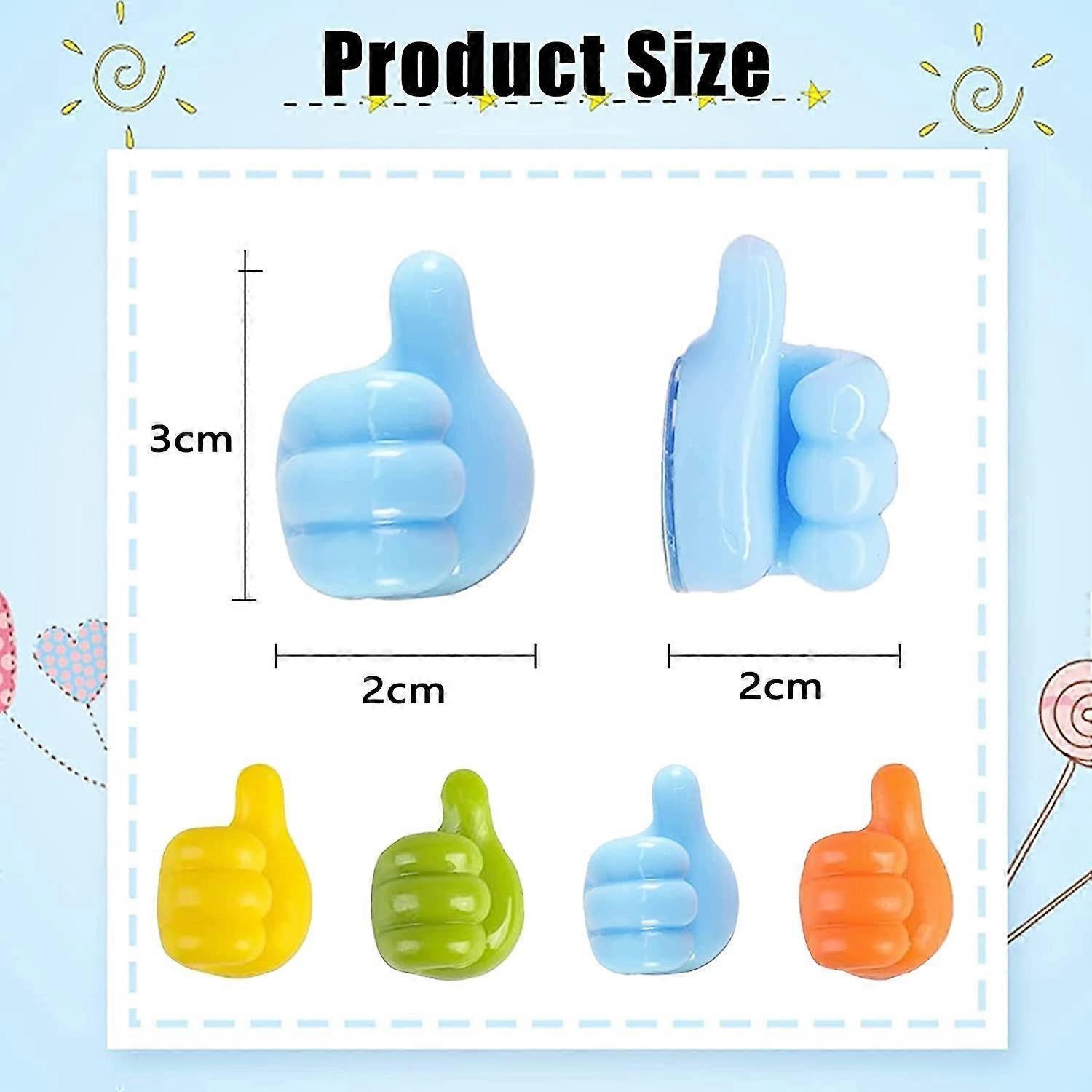 16pcs Cable Holders Thumb Gesture Hooks Desktop Wire Organizer Clips - Image 2