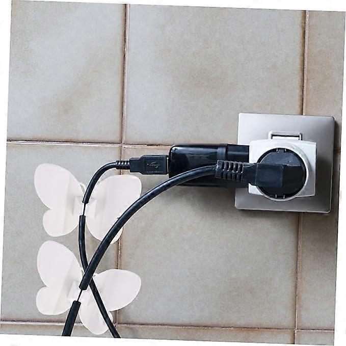 4pcs USB Cable Winder Clips Desk Cord Organizer Butterfly Wire Holder for Appliance - Image 2