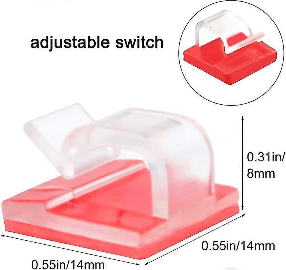 Self-Adhesive Cable Holder Set Wire Clips Cord Clamps for Cable Management - Image 2