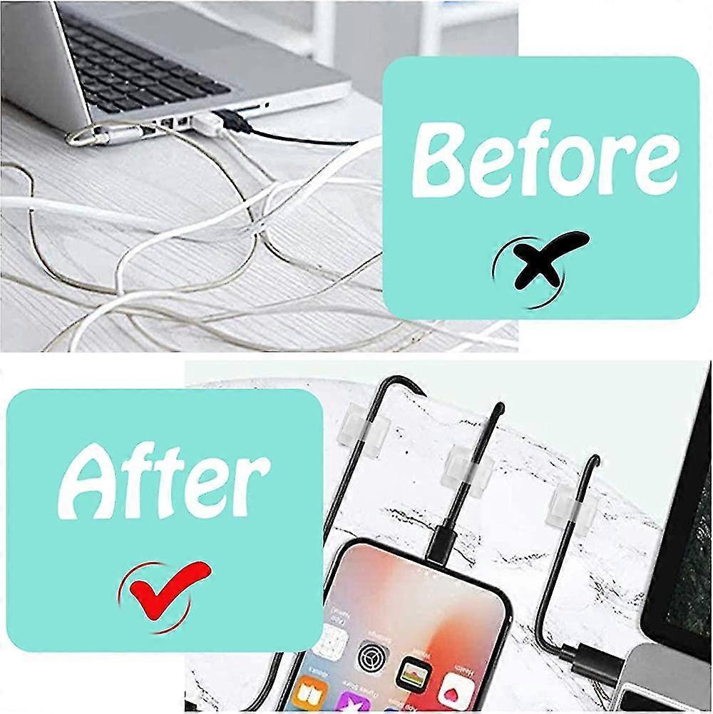 Self-Adhesive Cable Holder Set Wire Clips Cord Clamps for Cable Management - Image 4