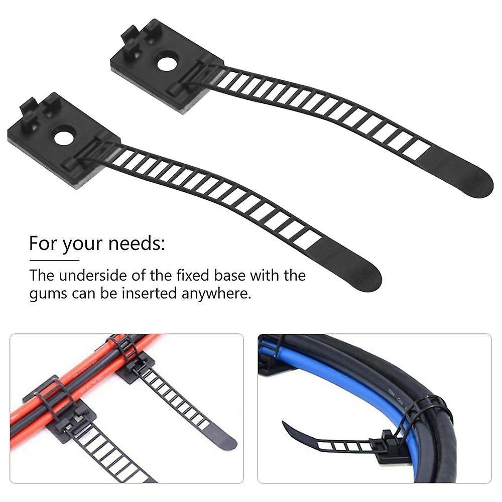 20pcs Adjustable Cable Clips with Adhesive Wire Fixing Holder Set for Home Office - Image 2