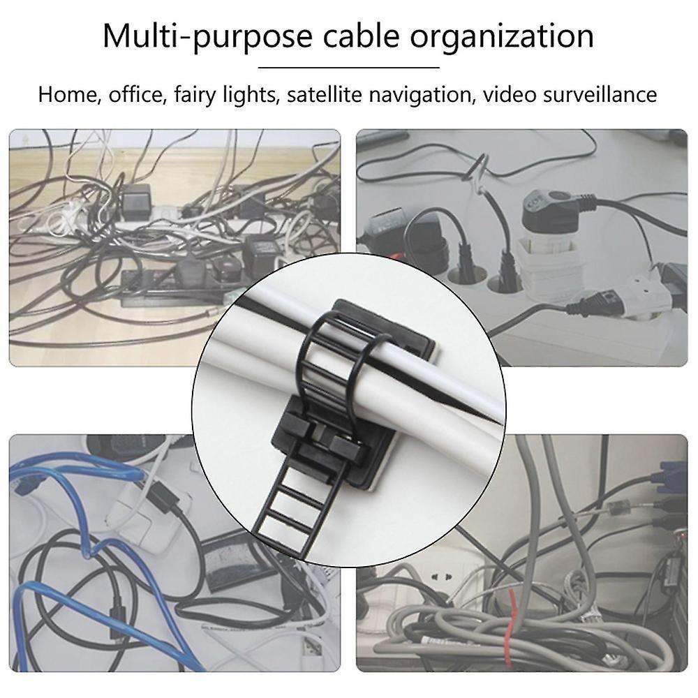 20pcs Adjustable Cable Clips with Adhesive Wire Fixing Holder Set for Home Office - Image 3