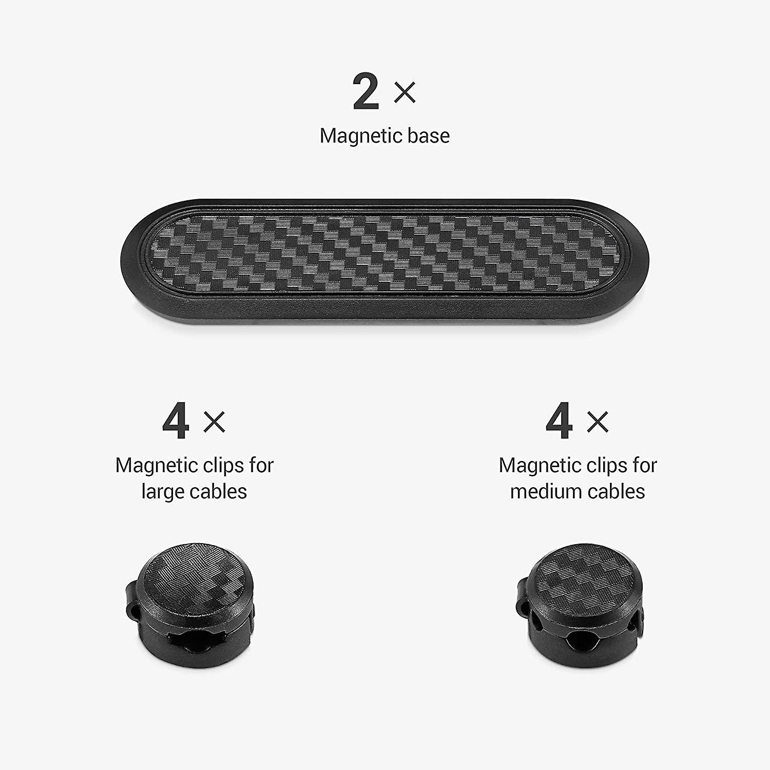 2pcs grip Cable Holders Black Cord Organizer for Desktop or Nightstand - Image 4