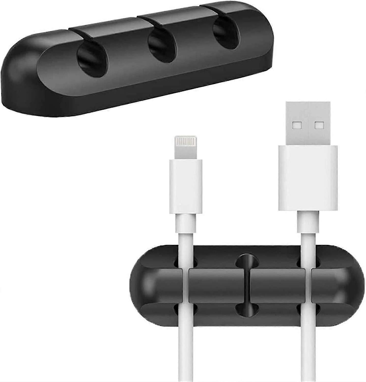 2pcs Adhesive Cable Clips Cord Organizer Hooks for Power and Charging Cables - Image 1