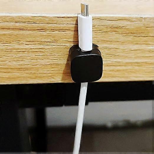 6-Pack Black grip Cable Clips Desk Organizer Adhesive Wire Holder - Image 5