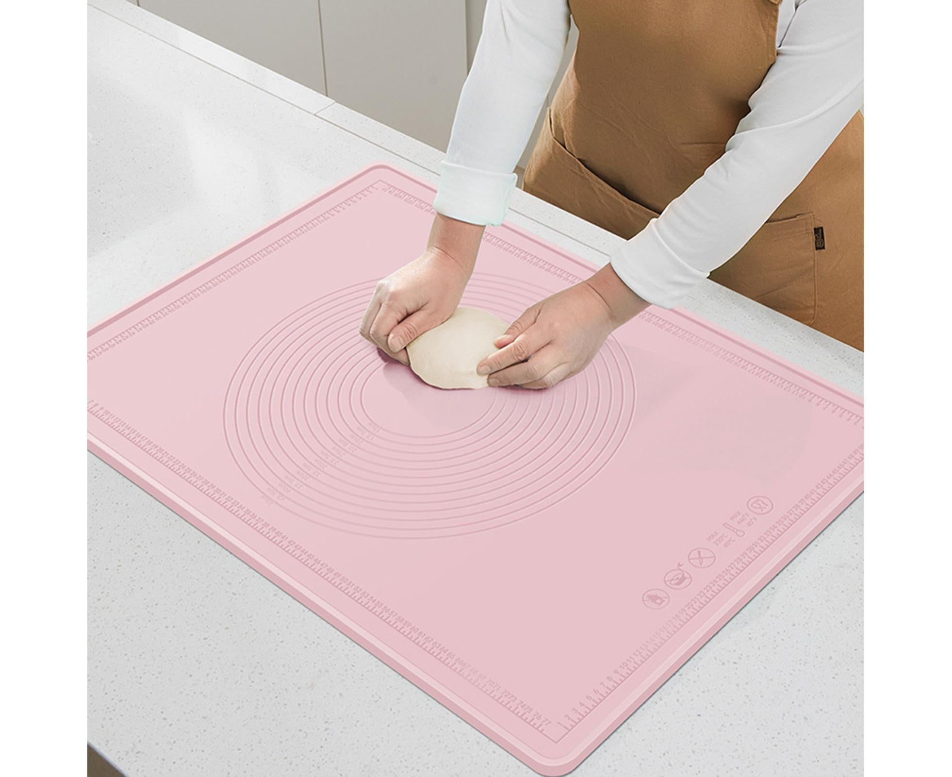 Pastry Mat Silica Gel Dough Rolling Mat-Pink S - Image 2