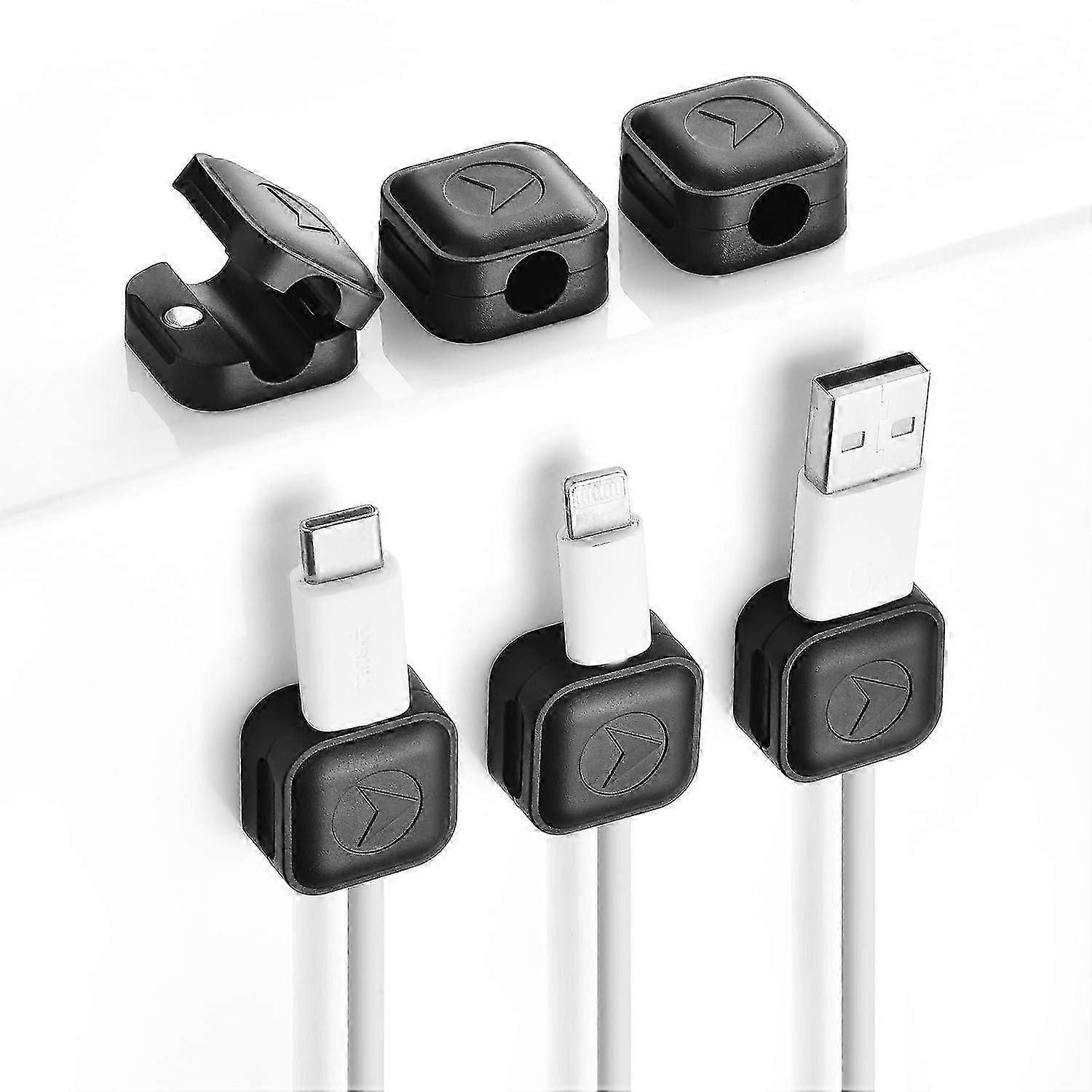 6-Pack grip Cable Clips Desk Organizer Strong Adhesive Cord Holders for Home - Image 1