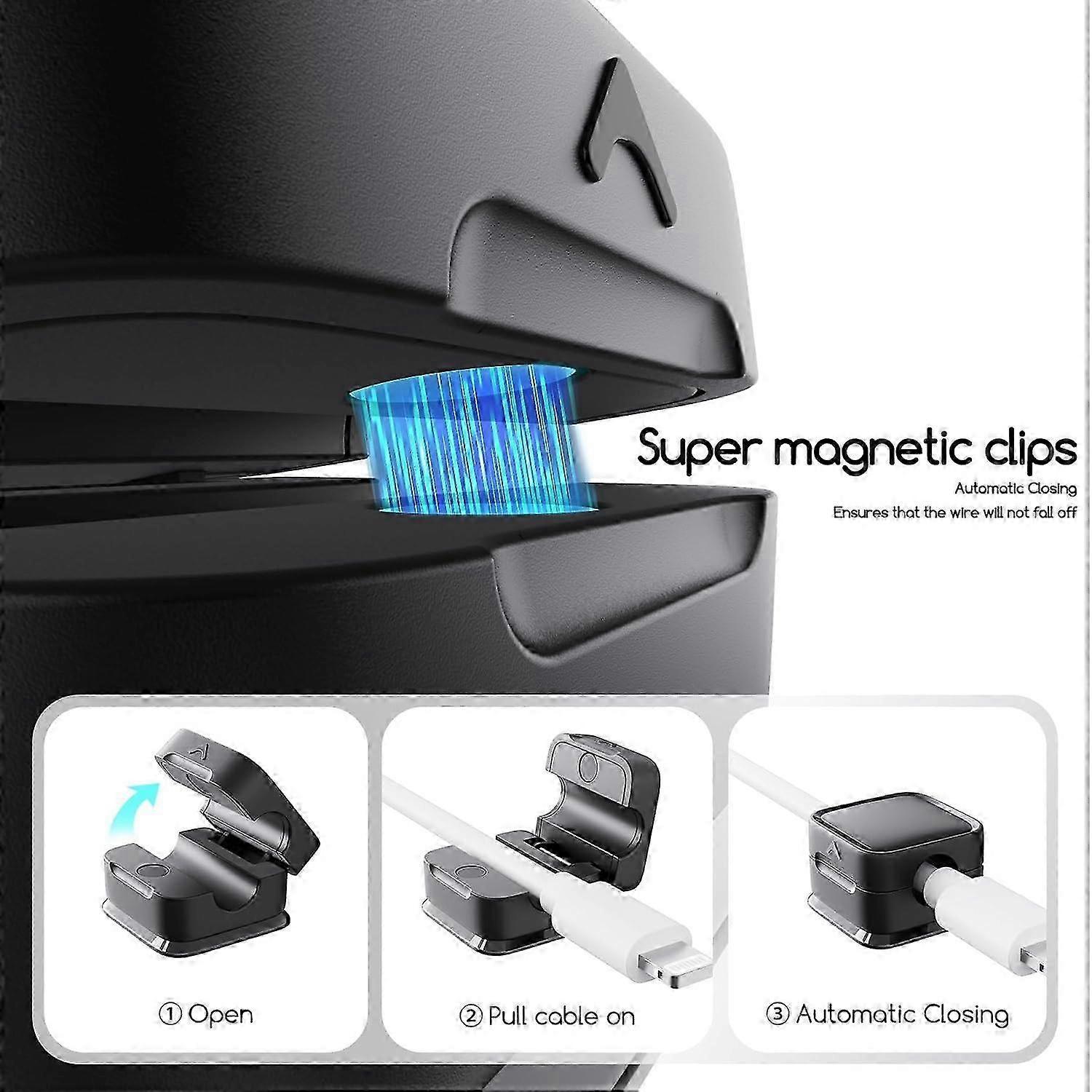 6-Pack grip Cable Clips Desk Organizer Strong Adhesive Cord Holders for Home - Image 4