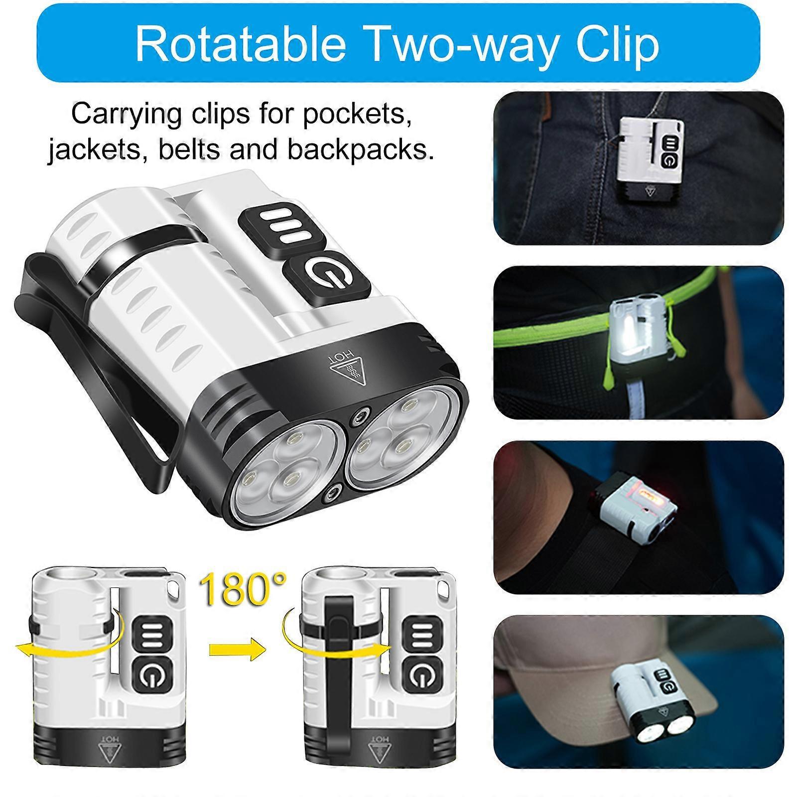LED Hat Clip Flashlight Waterproof Pocket Torch for Camping and Outdoor Use - Image 4