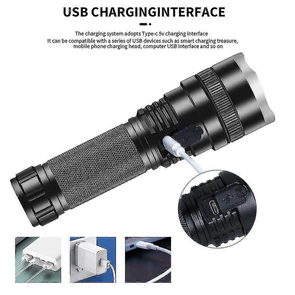 Bright Tactical LED Flashlight Rechargeable Torch for Outdoor and Emergency - Image 3
