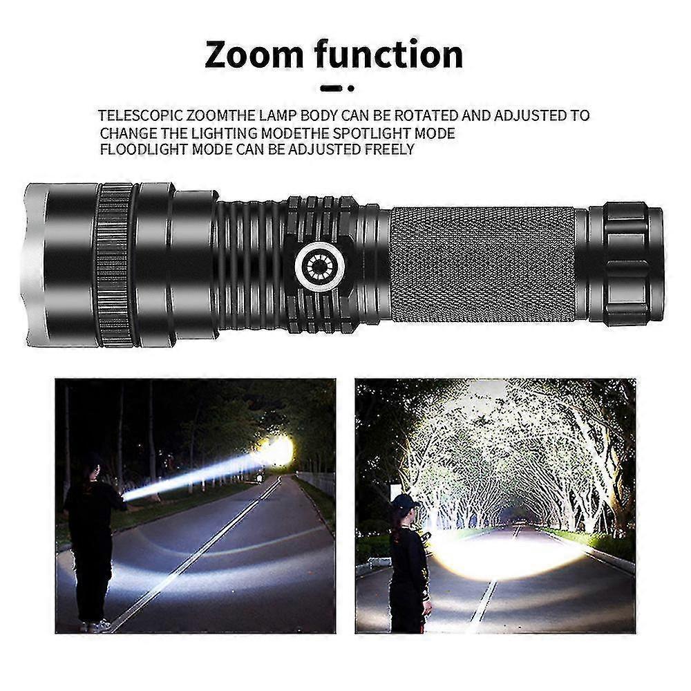 Bright Tactical LED Flashlight Rechargeable Torch for Outdoor and Emergency - Image 4