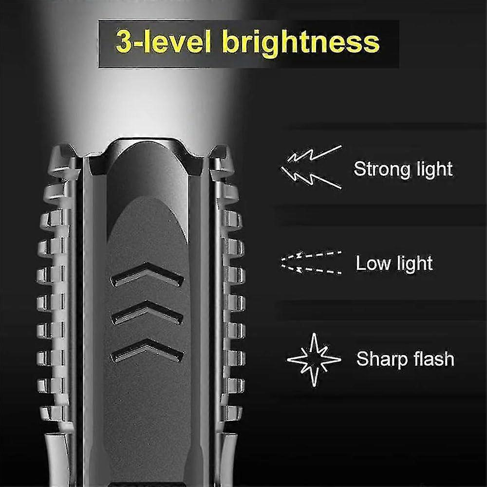 Multifunctional Waterproof Rechargeable Flashlight (Black, 1pc) - Image 5