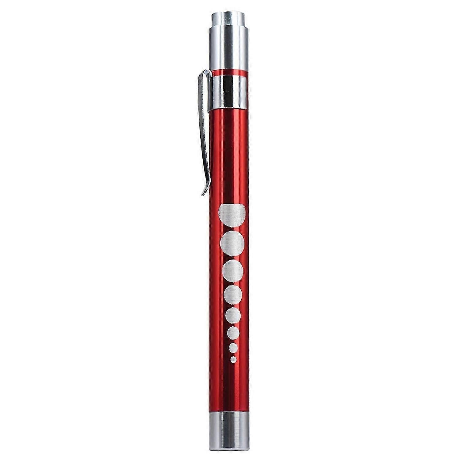 Red Pen Flashlight Battery Powered Portable Emergency LED Torch (1pc) - Image 1
